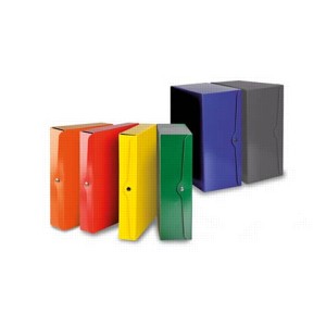 Portaprogetti con bottone EURO-CART presspan monolucido 25x35 cm dorso 8 cm grigio - CP08GR Foto prodotto